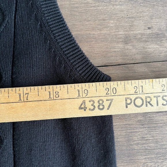 Paul Jones Men Black Cardigan Vest Sweater Sz L Button Viscose Acrylic Blend NWT - Picture 5 of 8